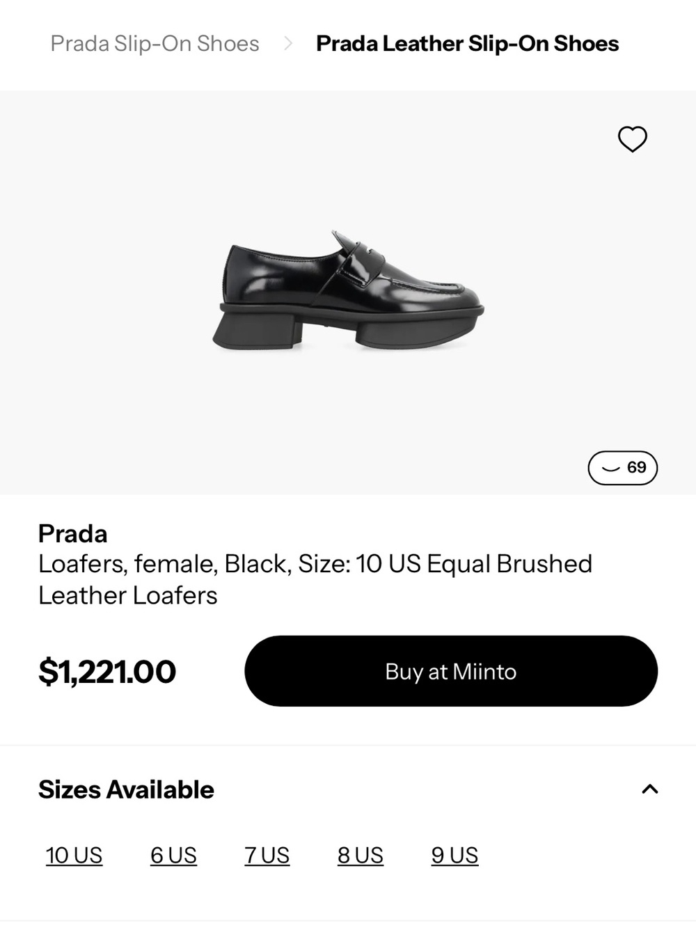 Prada Rare Black Leather Loafers - Picture 8 of 9
